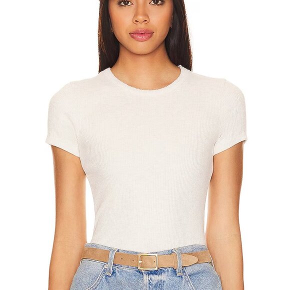 Citizens of Humanity Bree Baby Tee in Oatmeal - Picture 1 of 7